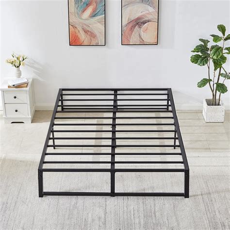 metal platform bed frame compatible with box spring|platform beds without box springs.